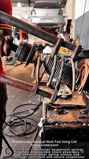 Shockbreaker Removal Work Tool Using Coil Spring Compressor #worktool