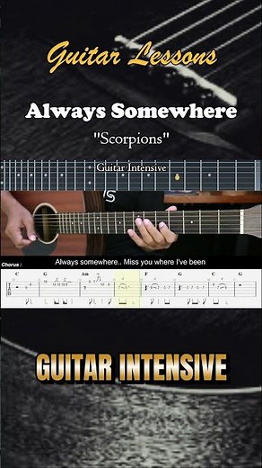 Always Somewhere - Scorpions | EASY Guitar Tutorial - Guitar Lessons TABS #guitarlessons