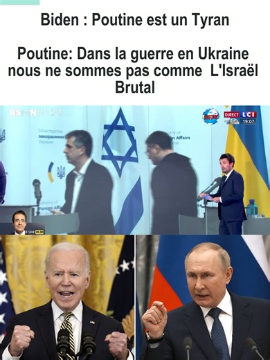 339K views · 8.3K reactions | Biden : Poutine est un Tyran Poutine: Dans la guerre en Ukraine nous ne sommes pas comme L'Israël Brutal. | Bsean Media TV | Facebook