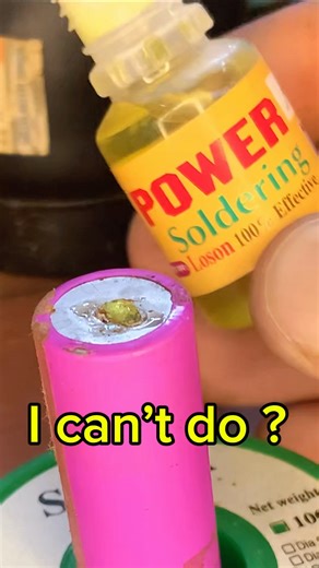 Can I do easily soldering on lithium ion battery 🔋 #soldering #electronics #solderingtips #viral