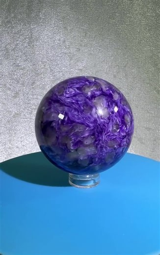 Gorgeous Charoite Sphere. 49mm. High Quality Beautiful Crystal. Amazing Patterns and Flash. Stunning UV Reaction. - Etsy