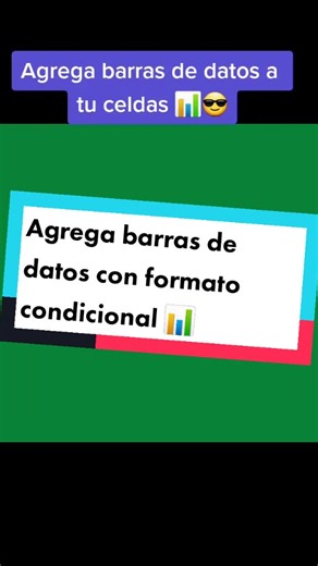 Barras de datos con formato condicional #capacitaciononline #exceltrick #aprendecontiktok #excelchallenge #excelpro #cursoexcelgratuito #aprendeentiktok #capacitacionesvirtuales #cursoexcel #capacitaciongratis #excel_learning #educacion #excel