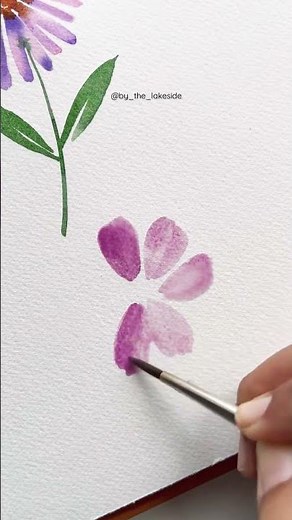Easy watercolor flower tutorial | Watercolors for beginners