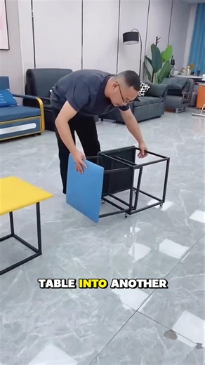 Dad Is Putting a Table Inside Another Table?! 😱🪑➡️🪑 #shorts