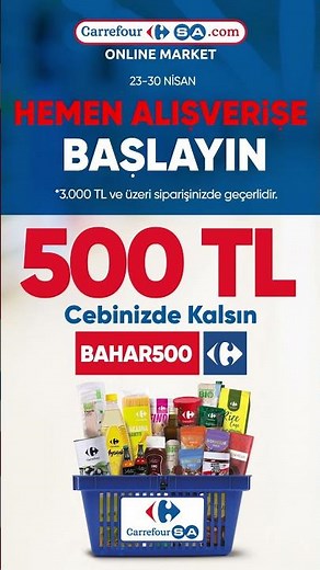 CarrefourSA Online Market’te Alışveriş Kazandırıyor!