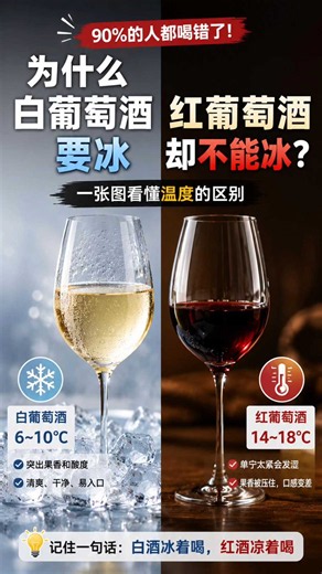 为什么白葡萄酒要冰,红葡萄酒却不能冰