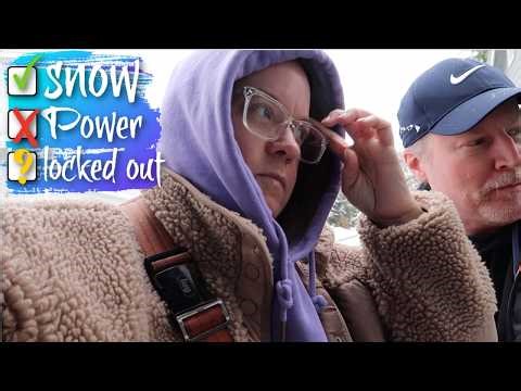 SNOWING IN MARCH, LOST POWER, AND LOCKED OUT OF OUR HOUSE? | SPEND THE DAY WITHOUT POWER WITH US