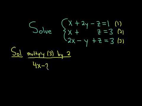 Solve the System of Equations by the Elimination Method