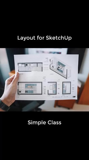 Triển khai nội thất bằng Layout Sketchup#sketchup #simpleclass #interiordesign #layoutsketchup