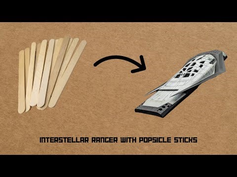 Ranger from interstellar model made from 100% popsicle sticks