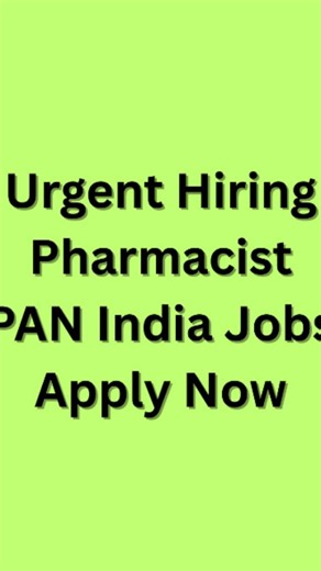 Basavaraj VR on Instagram: "🚨 HIRING PHARMACISTS – IMMEDIATE OPENINGS 🚨 📍 Locations: Punjab | Delhi | Bangalore | Maharashtra | Rajasthan 👨‍⚕️👩‍⚕️ Open for Freshers & Experienced Pharmacists 📜 Registered Pharmacy License Mandatory 📄 Scan & submit your Application Form + Pharmacy License 📲 Quick & Easy Application Process 💼 Start your career with a trusted healthcare organization 👉 DM us now or Comment “PHARMACIST” for application details Follow @bvr_4u #PharmacistJobs #HiringNow #Healt