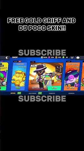 FREE GOLD GRIFF AND DJ POCO #Shorts #BrawlStars #Brawlstarsgame #fyp
