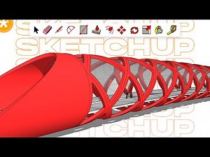 SketchUp for Architects: Create a 3D Model of Iconic Peace Bridge by Santiago Calatrava in SketchUp