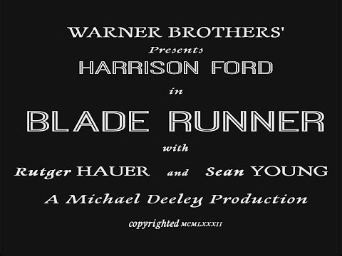 1982 Blade Runner 1920's Silent Film concept (First 12 minutes)
