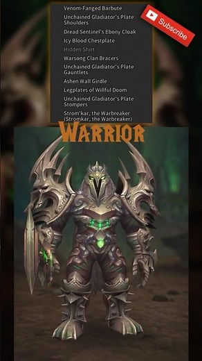 TRANSMOGS - Warrior "Rusty Servant" #worldofwarcraft #transmogs #warwithin