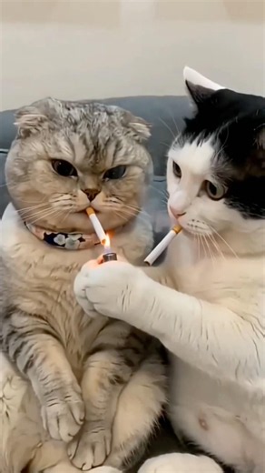 Cats, why are you smoking? Cigarettes👀👀😱🤪😂 #funny #cat #shorts
