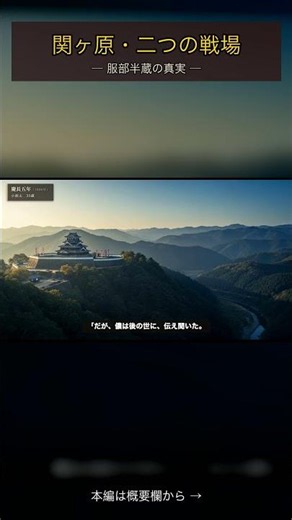 関ヶ原の年、半蔵正就は伏見にいなかった──東国・黒羽城の真実 #shorts #歴史 #戦国時代
