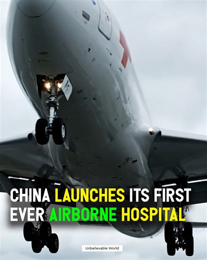 China has introduced its first airborne hospital — a fully functional flying medical center designed to deliver emergency care directly to disaster zones and remote regions. Built on a large military transport aircraft, this airborne hospital is equipped much like a modern trauma center, featuring: Surgical operating rooms ICU beds and life-support systems Advanced diagnostic tools Blood storage units A full medical team on board What makes this aircraft so revolutionary is its speed. It can dep