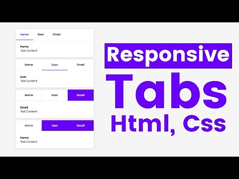 How to Create Responsive Tabs using HTML CSS | Tabs with nice Transition