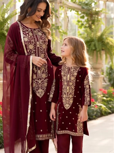 Stylish Linen Shararah Mummy n Me Suit Collection 2026