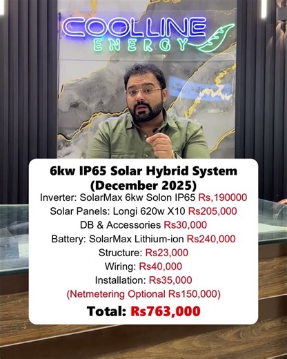 6kW IP65 Solar Hybrid System Price in Pakistan (December 2025) | Complete Cost Breakdown