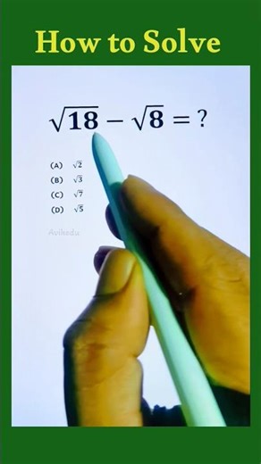 Subtracting Square Root Numbers #maths #subtraction #simplification #education