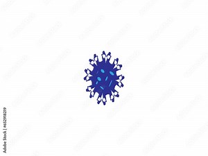 Corona virus rotation animation. Corona virus animation element for gif banner. Corona virus animation element for video frame Ornament rotation animation.