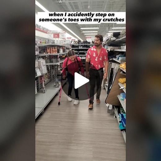When I accidently step on someone's toes with my crutches 🤣.....challenge with my bro @themusclebartender #stayingalivechallenge #stayingalive #viral #trend #brother #funchallenge #crutches #crutchesgirl #disabled #disability #nolimits #disabilityadvocate
