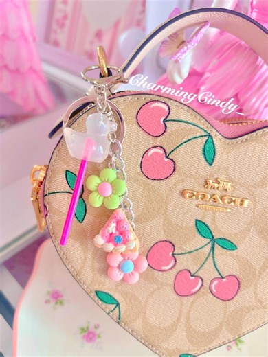 Spring Strawberry Pie Bag Charm, Keychain. - Etsy