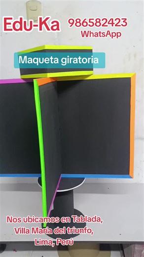Maqueta giratoria para proyectos escolares en Lima