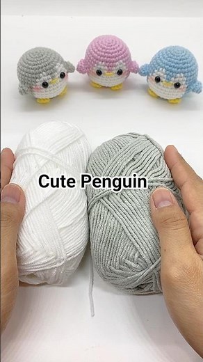 How to crochet cute penguin 🐧💙 #crochet #amigurumi #crochetdoll
