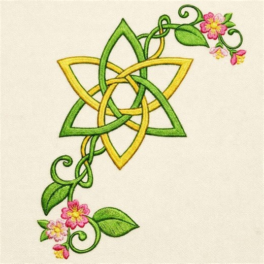 Celtic Knot Flower Embroidery File, Irish Knot Design - Etsy