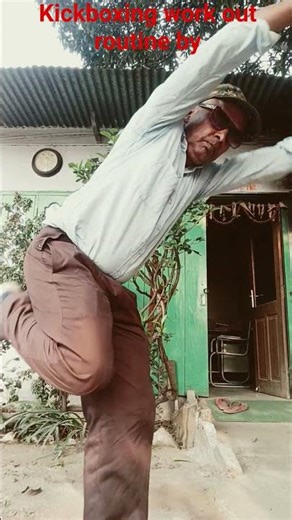 Uncle ka desi kickboxing workout routine 😄 | Daily fitness fun