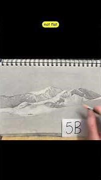 Create layers of snowy mountains in pencil and graphite