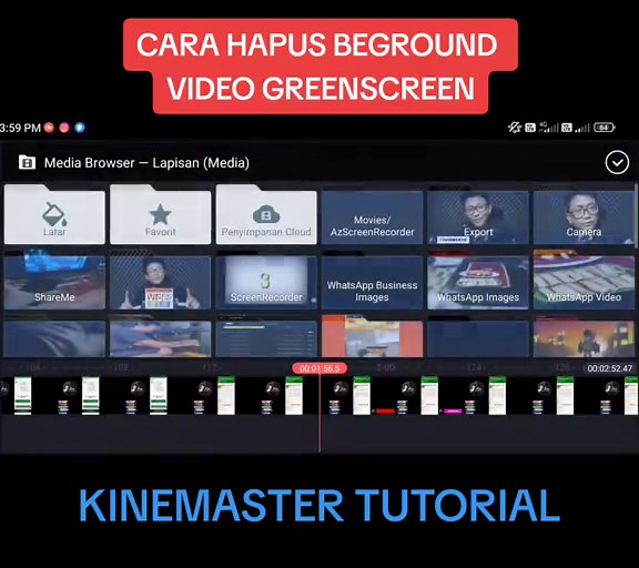 Cara Hapus Background Video Greenscreen di Kinemaster