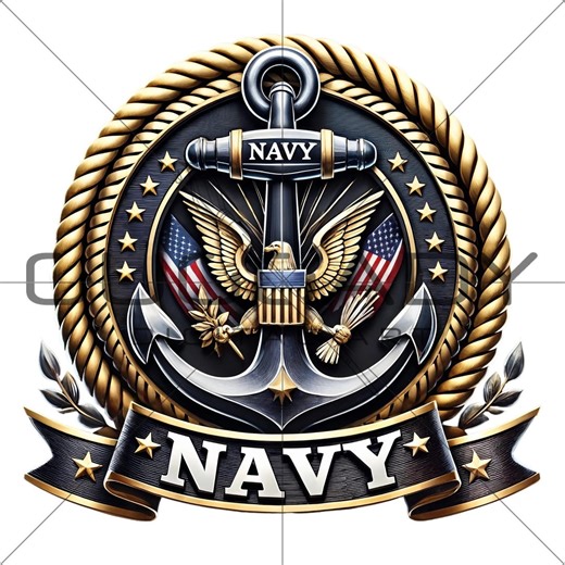 US Navy Emblem: American Eagle Anchor Crest - Patriotic Military Decor (digital Download or Print - Etsy
