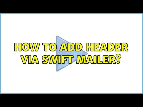 How to add header via Swift mailer?