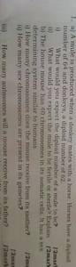 a) A mule is produced when a donkey mates with a horse. Horses ... | Filo