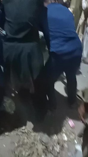 Nighttime Physical Altercation in Outdoor Setting