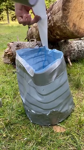Survival skills: Making a Bucket from Duct Tape and Bag #survival #camping #lifehacks | Celebrity US