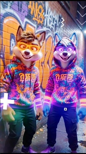 Furry Kiss | Cute Romantic AI Animation (LGBTQ+ Gay Couple)