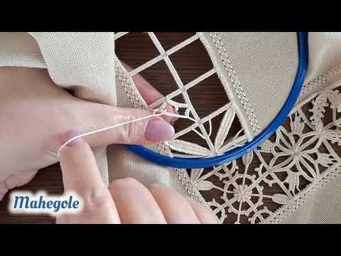 Needlework 🤎 : Create a beautiful and elegant design 🤎, hand embroidery stitch , step by step