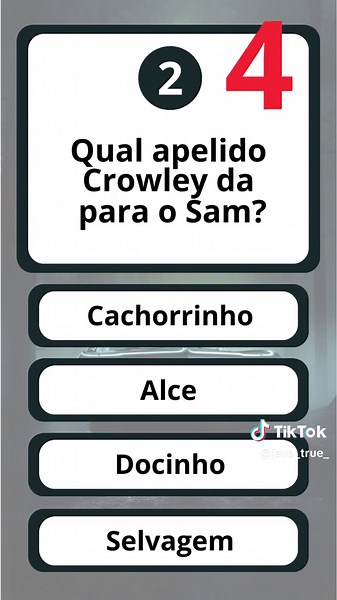 Desafio Supernatural. Nível Difícil. Será que você consegue? Comentem quantas vocês acertaram e me siga para mais. . . #quiz #quiztime #desafio #brasil #brasil #fy #supernatural #winchester #sam #dean #midjourney #designer #amazon