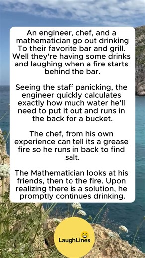 "Engineer, Chef, Mathematician vs. Fire🔥 Who Solves It?! 😂" #funny #laugher #jokes #storytime #memes