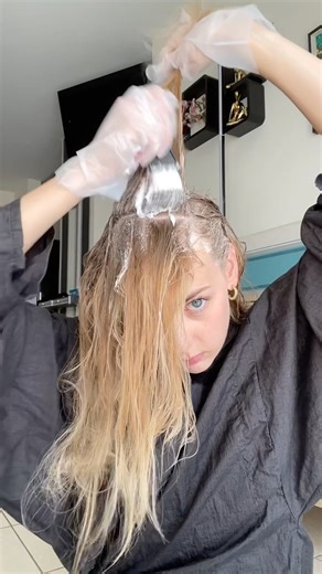 Hair blonding using box dye!
