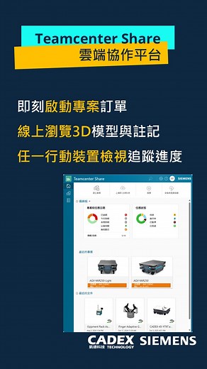 3D模型即時共享，專案協作新勢力 | Teamcenter Share 雲端協作平台 ✨一鍵上傳3D圖檔，協作專案即刻啟動！...
