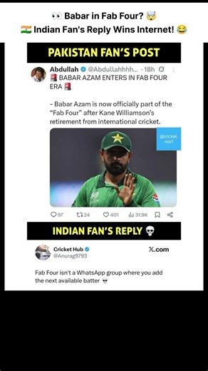 🔥 Babar in Fab Four? #cricket #teamindia #indiancricket #viratkohli #cricketreels #kanewilliamson