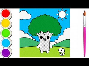 How To Draw A Cute Tree 🙀