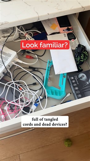 "I eliminated the mess of tangled cords and scattered devices by creating a designated, organized charging station inside the drawer. No more charging cables all over the counter. I fixed everyone fighting over outlets by providing multiple built-in charging ports (USB, USB-C, AC) in one hidden spot—no more outlet battles in this busy household." Jenny from Chestnut Drive Studio included Docking Drawer in this kitchen to create a centralized, mess-free charging drawer for her busy household! "Th