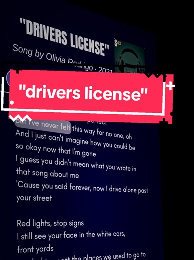 Lyrics_drivers license🎧🎶🎼 Song bay Olivia Rodrigo ‧ 2021🥰 #songlyrics #music #lyrics #driverlicense #oliviarodrigo